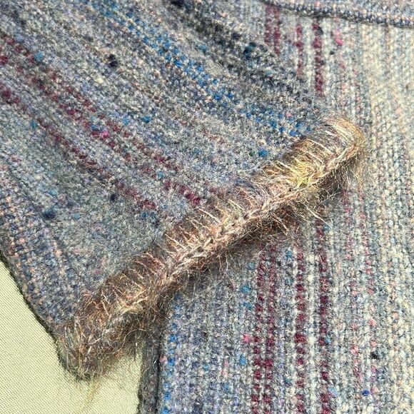 One of a Kind vintage Hand Knit Wool mixture cardigan, sweater Size M - Picture 8 of 10